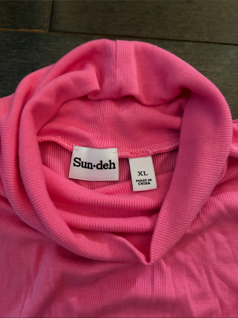 Sun-deh Sleeveless Mock Neck Tank Top Pink XL - Picture 3 of 4